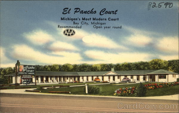 El Pancho Motel (Travel Inn) - Vintage Postcard (newer photo)